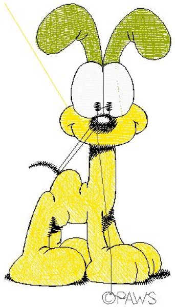 synge Fearless Samme Stickdatei.ch - Einzeldatei Garfield - Hund Odie Nr. 4